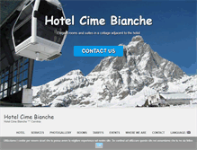 Tablet Screenshot of hotelcimebianche.com